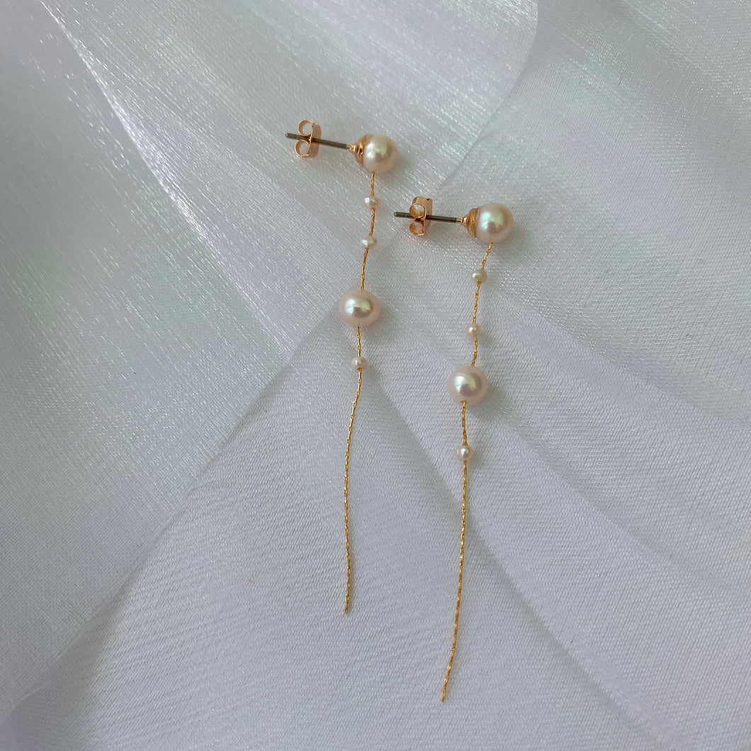 Elegant Pearl Dangle Earrings