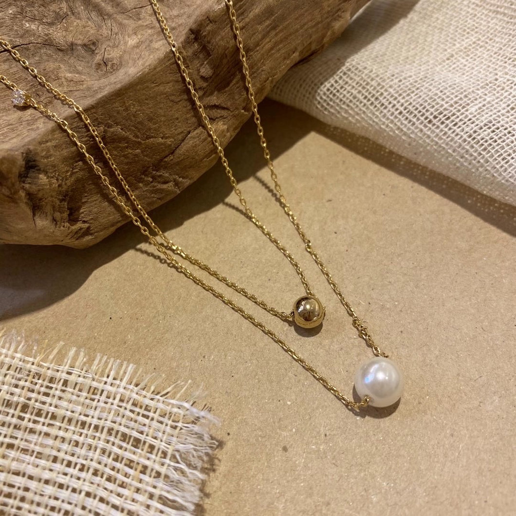 Set Pearl Ball Necklace