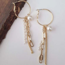 將圖片載入圖庫檢視器 Chain Pearl Pendant Earring
