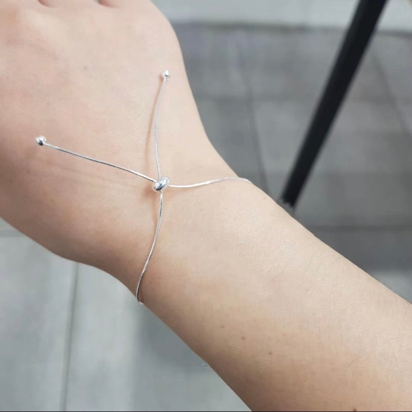 925 Silver Drawstring bracelet