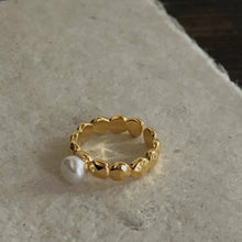 將圖片載入圖庫檢視器 Gold Pearl Ring
